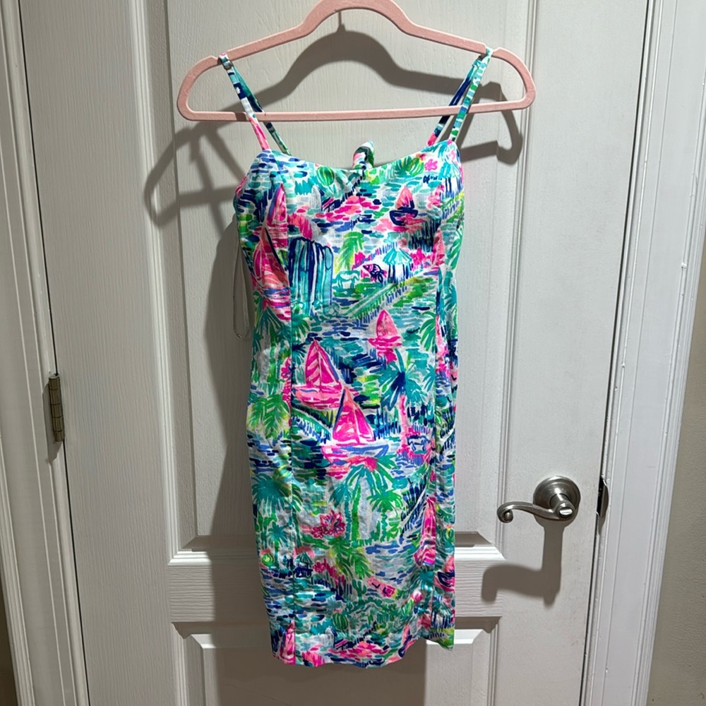 Lilly Pulitzer Shelli Stretch Shift Dress-Salt in the Air